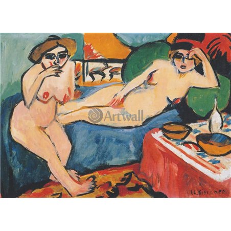 Две обнаженные на диване