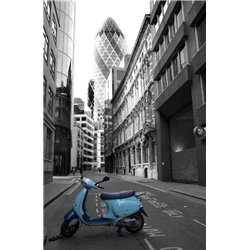 Голубой скутер - Фотообои архитектура|Лондон - Модульная картины, Репродукции, Декоративные панно, Декор стен