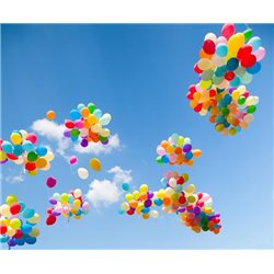 Разноцветные воздушные шары - Фотообои Небо - Модульная картины, Репродукции, Декоративные панно, Декор стен
