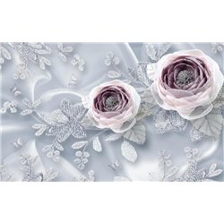 Вышивка бисером - 3D фотообои|3D цветы