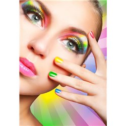 Разноцветный макияж - Фотообои Яркие краски - Модульная картины, Репродукции, Декоративные панно, Декор стен