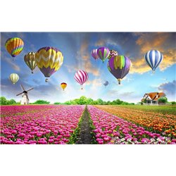 Парад аэростатов - 3D фотообои|3D расширяющие пространство