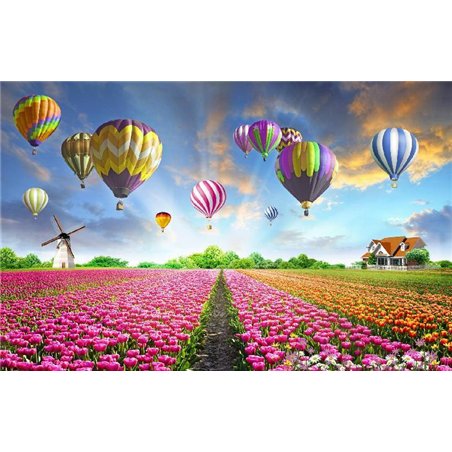 Парад аэростатов - 3D фотообои|3D расширяющие пространство