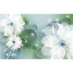 Белые цветы с кольцами - Фотообои цветы