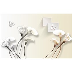 Каллы - 3D фотообои|3Д обои на кухню