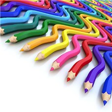 Картина на холсте по фото Модульные картины Печать портретов на холсте Разноцветные карандаши - Фотообои Креатив