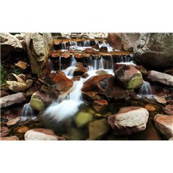 Маленький водопад - 3D фотообои|3Д обои для зала