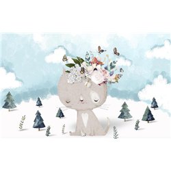 Спящий котенок - Фотообои детские|универсальные