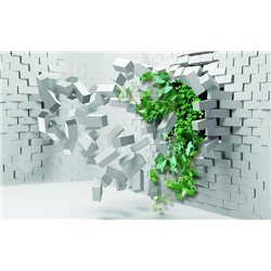 Разрушение - 3D фотообои|3Д обои на кухню