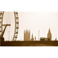 Портреты картины репродукции на заказ - Панорама Лондона - Черно-белые фотообои