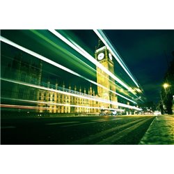 Ночной Биг Бен - Фотообои архитектура|Лондон - Модульная картины, Репродукции, Декоративные панно, Декор стен