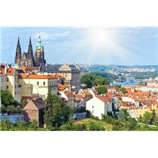 Картина на холсте по фото Модульные картины Печать портретов на холсте Дома Праги - Фотообои Старый город|Прага
