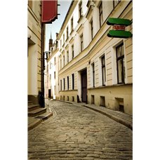 Картина на холсте по фото Модульные картины Печать портретов на холсте Пустые улицы Риги - Фотообои Старый город