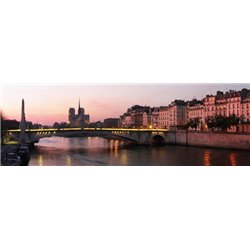 Розовый закат в Париже - Фотообои архитектура|Париж - Модульная картины, Репродукции, Декоративные панно, Декор стен