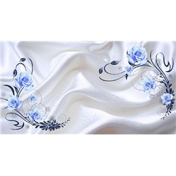 Голубые розы - 3D фотообои|3Д обои в спальню
