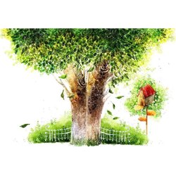 Дерево в саду - Фотообои детские|универсальные - Модульная картины, Репродукции, Декоративные панно, Декор стен