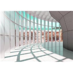Свет и природа бирюза - 3D фотообои|3Д обои на кухню