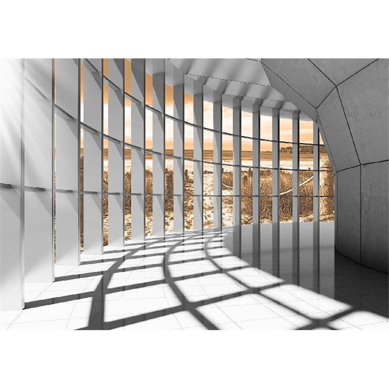 Свет и природа желтый - 3D фотообои|3Д обои на кухню