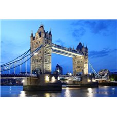 Картина на холсте по фото Модульные картины Печать портретов на холсте Огни на мосту - Фотообои архитектура|Лондон