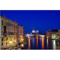 Картина на холсте по фото Модульные картины Печать портретов на холсте Ночная панорама - Фотообои архитектура|Венеция