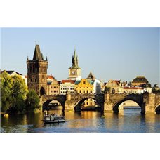 Картина на холсте по фото Модульные картины Печать портретов на холсте Мост Праги - Фотообои Старый город