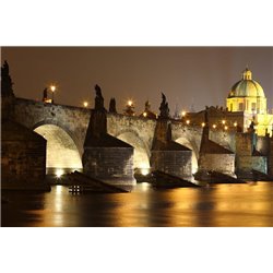 Ночная Прага - Фотообои Старый город|Прага - Модульная картины, Репродукции, Декоративные панно, Декор стен