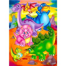 Картина на холсте по фото Модульные картины Печать портретов на холсте Динозаврики - Фотообои детские|для малышей