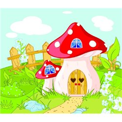 Домик-грибочек - Фотообои детские|универсальные - Модульная картины, Репродукции, Декоративные панно, Декор стен