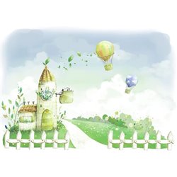 Домики и воздушные шары - Фотообои детские|для малышей - Модульная картины, Репродукции, Декоративные панно, Декор стен