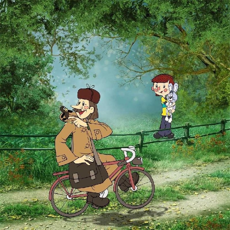 Печкин и дядя Федор - Фотообои детские|мультфильмы