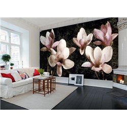 Вечерние цветы - 3D фотообои|3D цветы