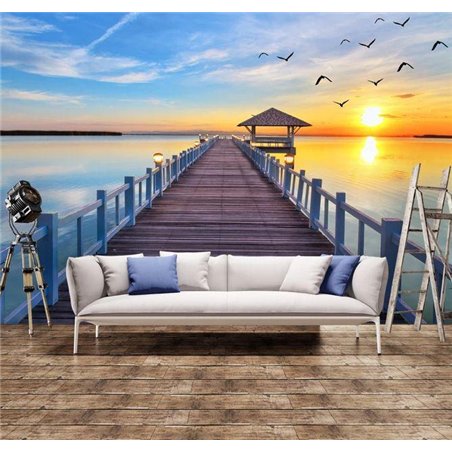 Длинный пирс - 3D фотообои|3D расширяющие пространство
