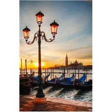 Картина на холсте по фото Модульные картины Печать портретов на холсте Гандолы на закате - Фотообои архитектура|Венеция