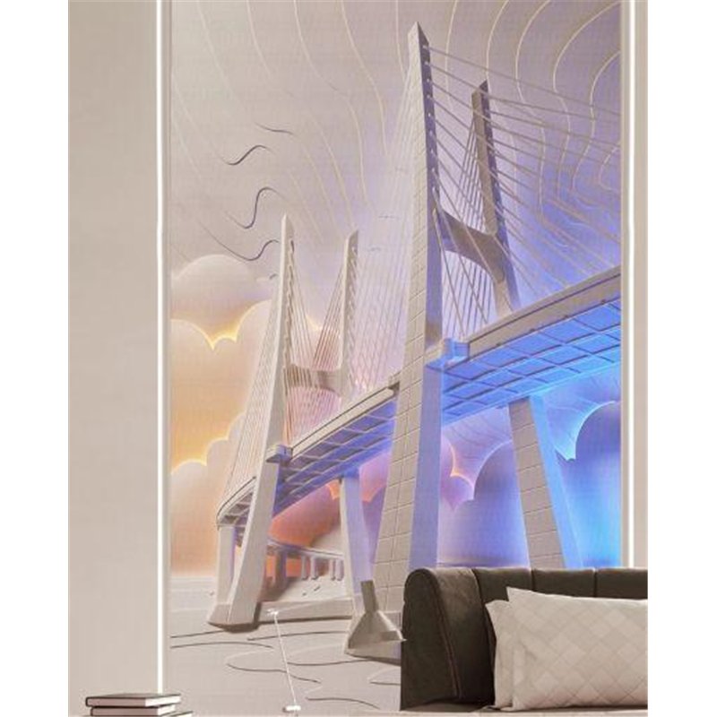 Мост - 3D фотообои|3Д обои для зала