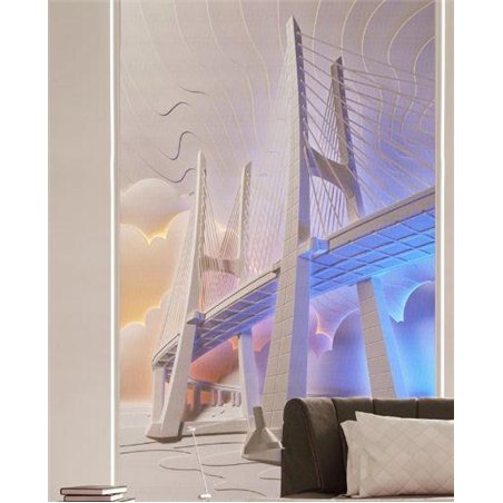 Мост - 3D фотообои|3Д обои для зала