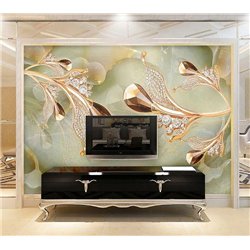 Золотые украшения - 3D фотообои|3Д обои для зала