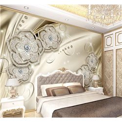 Сияние драгоценных камней - 3D фотообои|3D цветы