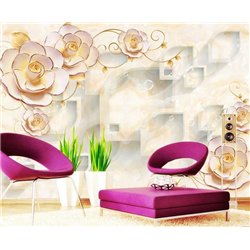 Нежные розы - 3D фотообои|3D цветы