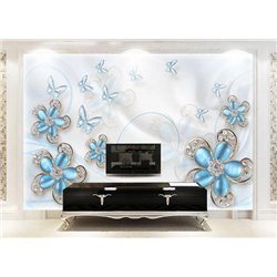 В стиле аквамарин - 3D фотообои|3D цветы
