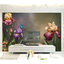 Распустившиеся ирисы - 3D фотообои|3D цветы