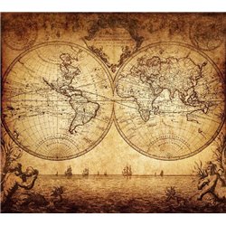 Карта мира - Фотообои винтаж - Модульная картины, Репродукции, Декоративные панно, Декор стен