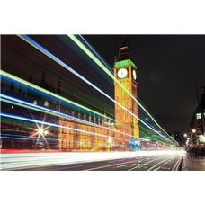 Картина на холсте по фото Модульные картины Печать портретов на холсте Ночное движение - Фотообои архитектура|Лондон