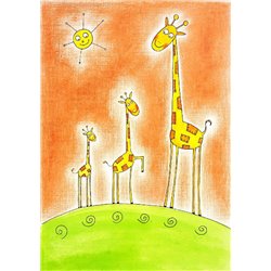 Милые жирафы - Фотообои детские|универсальные - Модульная картины, Репродукции, Декоративные панно, Декор стен