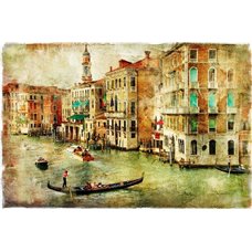 Картина на холсте по фото Модульные картины Печать портретов на холсте Венецианский канал - Фотообои винтаж