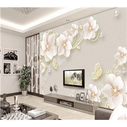 Ажурные бабочки - 3D фотообои|3D цветы