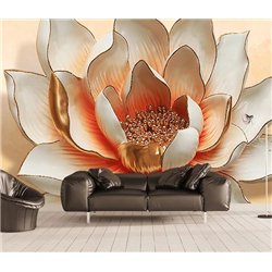 Кремовый цветок - 3D фотообои|3D цветы