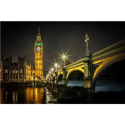Ночная Темза - Фотообои архитектура|Лондон - Модульная картины, Репродукции, Декоративные панно, Декор стен