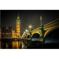 Портреты картины репродукции на заказ - Ночная Темза - Фотообои архитектура|Лондон