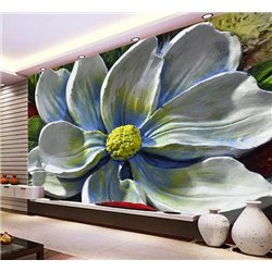 Раскрашенный цветок - 3D фотообои|3D цветы