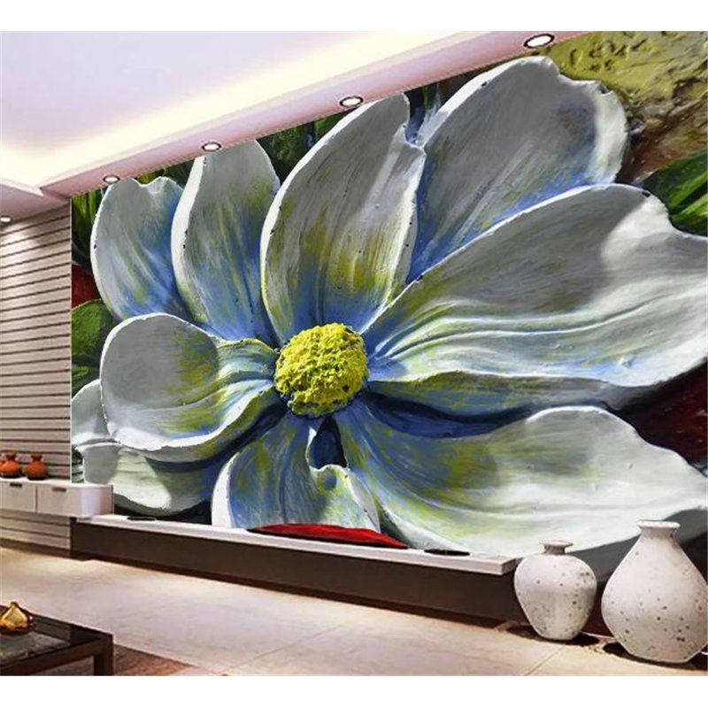Раскрашенный цветок - 3D фотообои|3D цветы